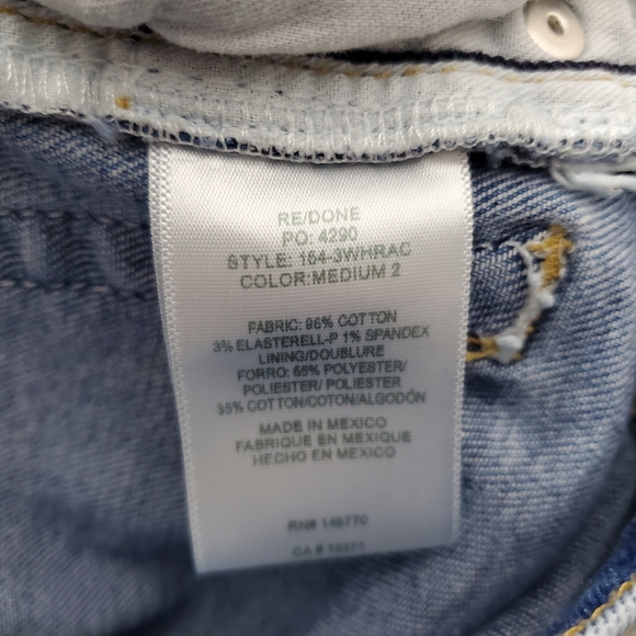 Re/Done Jeans 90's High Rise Ankle Crop Retro Boho Casual Denim Size 26 - Picture 10 of 12